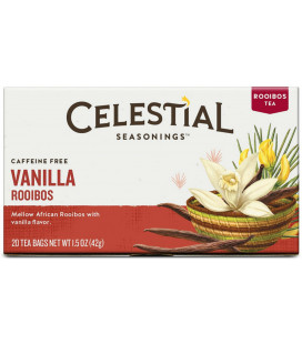 Celestial Seasonings Thé Madagascar Vanille Rouge caféine Rooibos thé gratuit 20 ch (pack de 2)