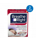 (2 Pack) Breathe Right bandes nasales pour arrêter de ronfler sans drogue Tan supplémentaire 26 count