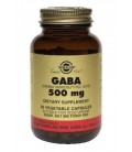 GABA 500 mg - Used to assemble hormones, enzymes neurotransmitters, 100 Vcaps,(Solgar)