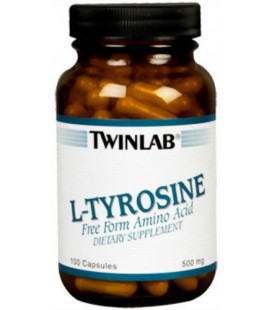 Twinlab L-Tyrosine 500mg, 100 Capsules (Pack of 2)