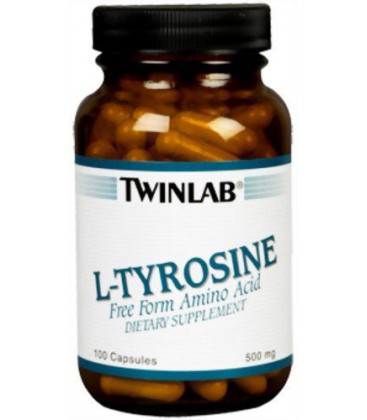 Twinlab L-Tyrosine 500mg, 100 Capsules (Pack of 2)