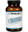 Twinlab L-Arginine and L-Ornithine, 100 Capsules (Pack of 2)