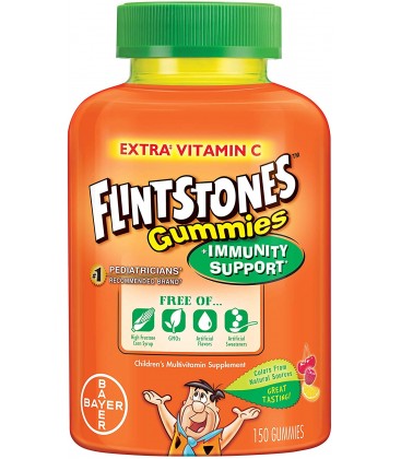 Flintstones Multivitamines enfant plus support du système immunitaire 150 gommes