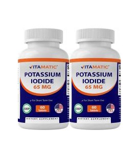 POTASSIUM IODURE 65 MG 60 COMPRIMÉS (PACK OF 2) SUPPORT THYROÏDE