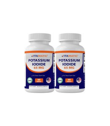 POTASSIUM IODURE 65 MG 60 COMPRIMÉS (PACK OF 2) SUPPORT THYROÏDE