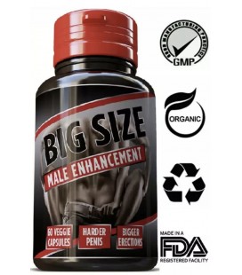 BIG SIZE Stimulant sexuel pour homme, Erections plus dures, Libido plus forte