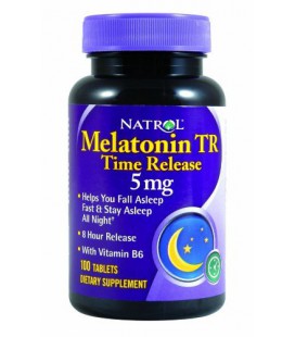 Melatonin 5 mg Time Release by Natrol 100 Tablets (Pack of 2)