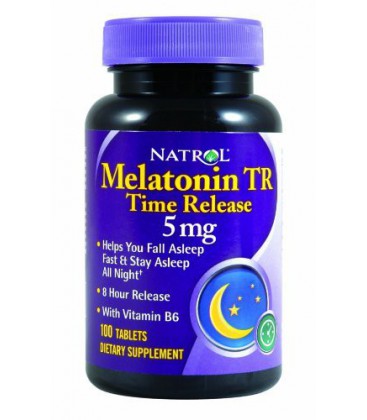 Melatonin 5 mg Time Release by Natrol 100 Tablets (Pack of 2)
