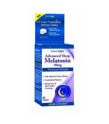 Advanced Sleep Melatonin, Maximum Strength, 10 mg, 60 Tablets ( Multi-Pack)