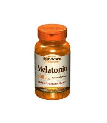 Sundown Naturals Melatonin, 300 mcg, Tablets, 120 ct.