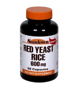 Sundown Red Yeast Rice, 600 mg, 60 Capsules (Pack of 2)