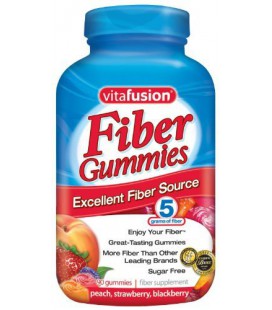 Vitafusion Fiber Gummies, Sugar Free, 90-Count Bottle