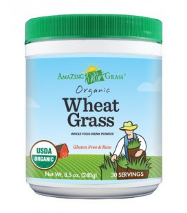 Amazing Grass Organic Wheat Grass Powder, 30 Servings, 8.5-Ounce Container