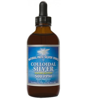 Natural Path Silver Wings Dietary Mineral Supplement, Colloidal Silver, 500 PPM, 4 fl. oz. / 120 ml