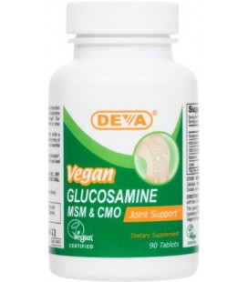 Deva Vegan Vitamins Glucosamine, MSM, CMO, 90 Tablets