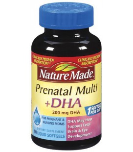 Nature Made PrenatalMulti + DHA 200 Mg  Softgels, Value Size, 60 + 30 Liquid softgels