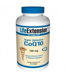 Life Extension Super Ubiquinol Coq10 100 Mg Softgel, 60-Count