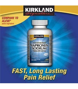 Naproxen Sodium by Kirkland Signature - 400 caplets 220 mg Non Presctiption Strength - Compare to the active ingredient in Aleve