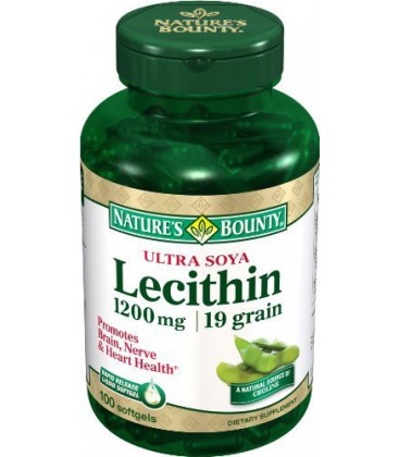 Nature's Bounty Ultra Soya Lecithin, 1200mg, 100 Softgels (Pack of 4)