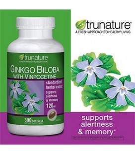 TruNature Ginko Biloba with Vinpocetine, 300-softgels Bottle