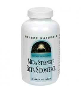 Source Naturals Mega Strength Beta Sitosterol, 375mg, 120 Tablets (Pack of 2)