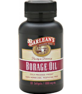 Barlean's Organic Oils Borage Oil, 1000 mg. 60 Count, Bottle