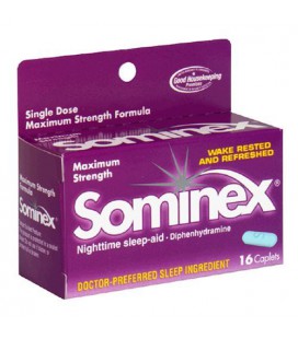 Sominex Nighttime Sleep-Aid Caplets, Maximum Strength, 16-Co