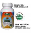 Organic Moringa Leaves 120 Veg Capsules 380 mg. *** USDA Certified Organic *** 100% Natural Herbal Dietary Supplement