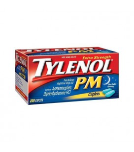 Tylenol PM Extra Strength Pain Reliever + Sleep Aid, 225-Cap