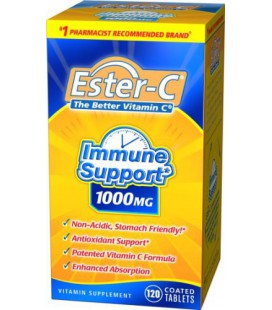 Ester-C The Better Vitamin C, 1000 mg, 120 Tablets (Pack of 2)