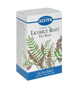 Alvita Tea Bags, Licorice Root, Caffeine Free, 30 tea bags (1.625 oz) 46 g (Pack of 3)