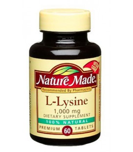 Nature Made L-Lysine 1000mg, 60 Tablets (Pack of 3)