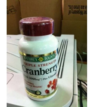 Nature's Bounty Cranberry Fruit 4200 mg, 100 Softgels (Pack of 3)