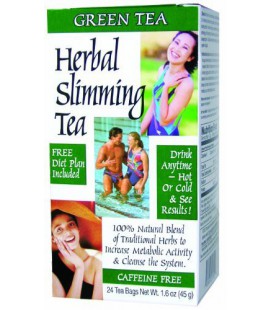 21st Century Slimming Tea, Green Tea, 24 Count (Pack of 3)