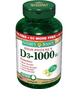 Nature's Bounty Vitamin D3 - 1000 Iu , 350 Softgels
