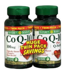 Nature's Bounty Co Q-10 100mg Plus Q-Sorb Softgels Twin Pack, 60-Count