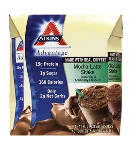 Atkins - Atkins Advantage Mocha Latte Shake, 4 drinks
