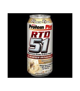 MetRX MET-RX Protein Plus RTD 51 - Creamy Vanilla 51gr protein RTD, 15-Ounce (Pack of 12)