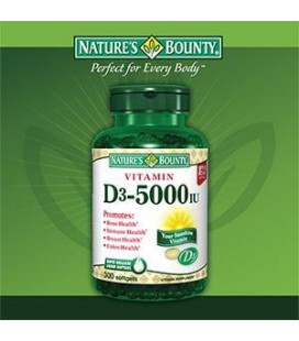 Nature's Bounty Vitamin D3-5000 IU, 300 Softgels