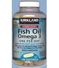 Kirkland Signature Enteric Coated Fish Oil Omega 3 1200 MG Fish Oil, 684 MG of Omega 3 Fatty Acids, 180 softgels