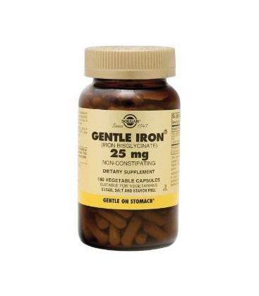 Solgar - Gentle Iron, 25 mg, 180 veggie caps