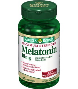 Nature's Bounty Maximum Strength Melatonin 10mg Capsules, 60-Count