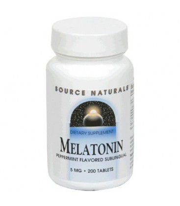 Source Naturals Melatonin 5 mg, Peppermint, 200 Tablets