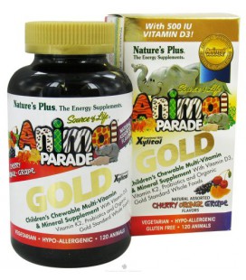 Nature's Plus, Animal Parade Gold, Children's Chewable Multi-Vitamin & Mineral, Assorted Flavors, 120 Animals