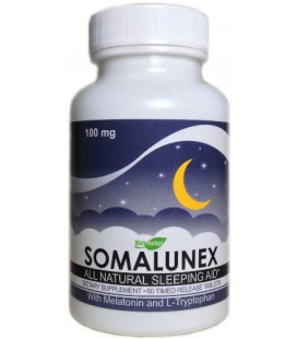 SomaLunex 100mg: Extra Strength Sleeping Pills Melatonin, L-Tryptophan, Chamomile, Valerian, & St Johns Wort
