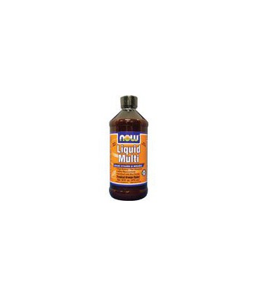 NOW Foods Liquid Multi Vitamin and Mineral Orange Iron Free with Xylitol 16-Ounce
