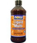 NOW Foods Liquid Multi Vitamin and Mineral Orange Iron Free with Xylitol 16-Ounce