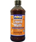 NOW Foods Liquid Multi Vitamin and Mineral Orange Iron Free with Xylitol 16-Ounce