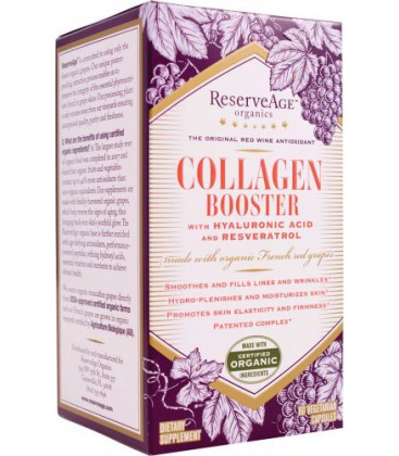 ReserveAge Collagen Booster with Hyaluronic Acid and Resveratrol, 60 Vegetarian Capsules,