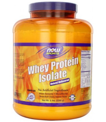 NOW Foods Whey Protein Isolate, 100% Pure 5Lb (Packaging May Vary)